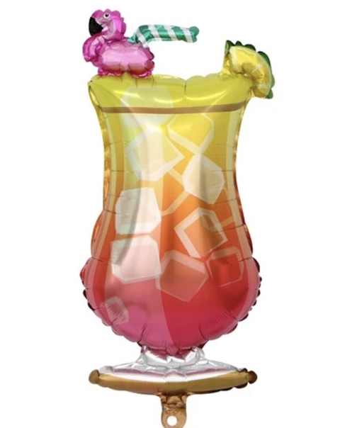 Globo metalizado copa de coctel de piña 75cm