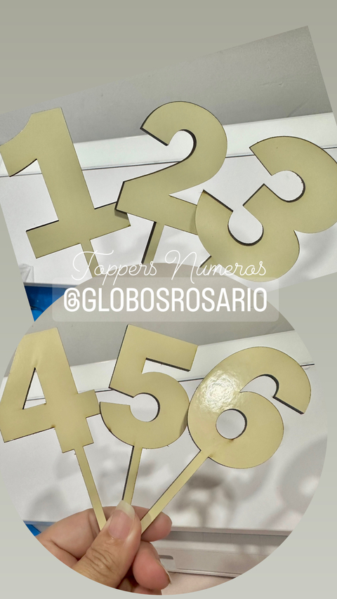 Numeros imprenta para torta x unidad