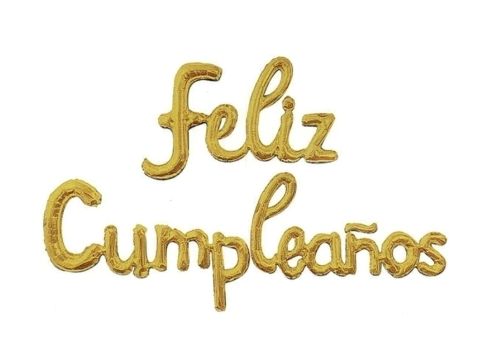 Globo metalizado frase "Feliz Cumpleaños"