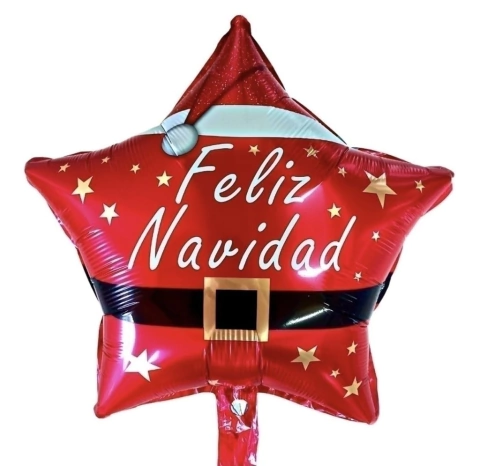 Globo metalizado Estrella de Navidad Merry Christmas 18"