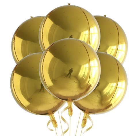 Globo esfera 4d color dorado 22”