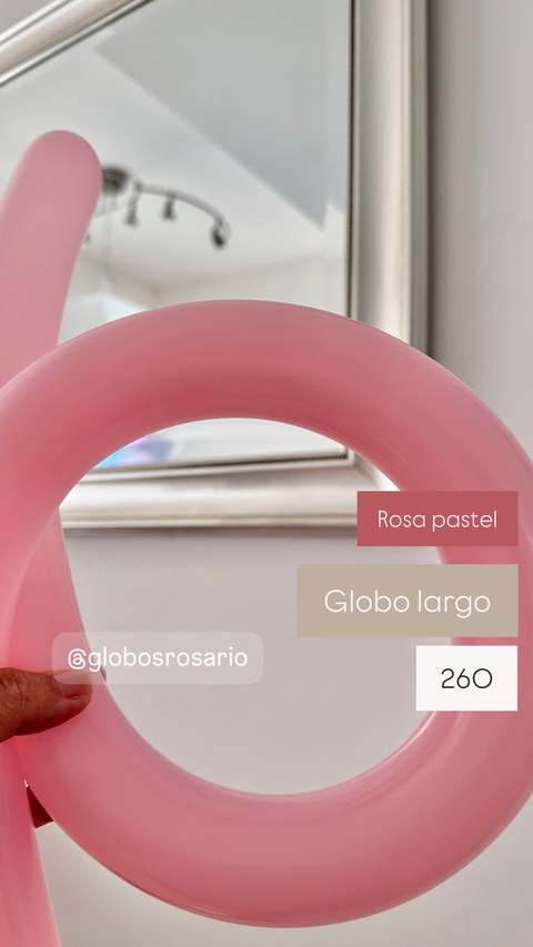 Globos largos 260 color Rosa x 10 unidades