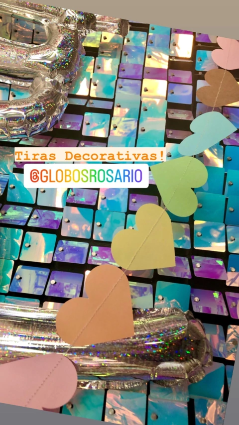 Tira Decorativa Corazones multicolor