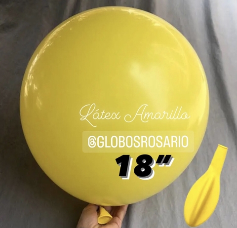 Globo Latex Amarillo 18" x unidad