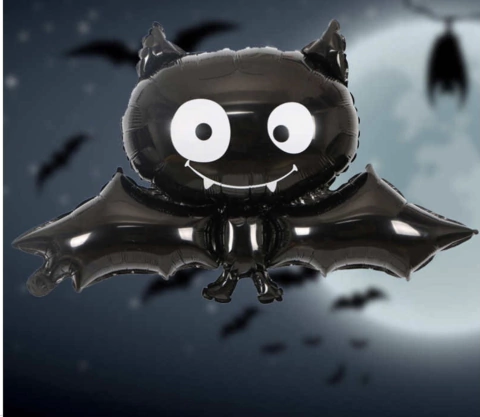 Globo metalizado murciélago Halloween 25cm