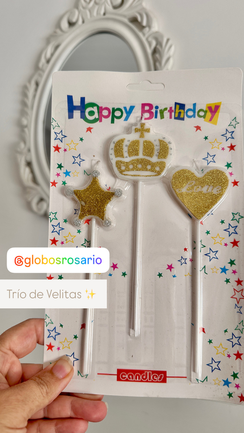Velitas Glitter x 3 unidades