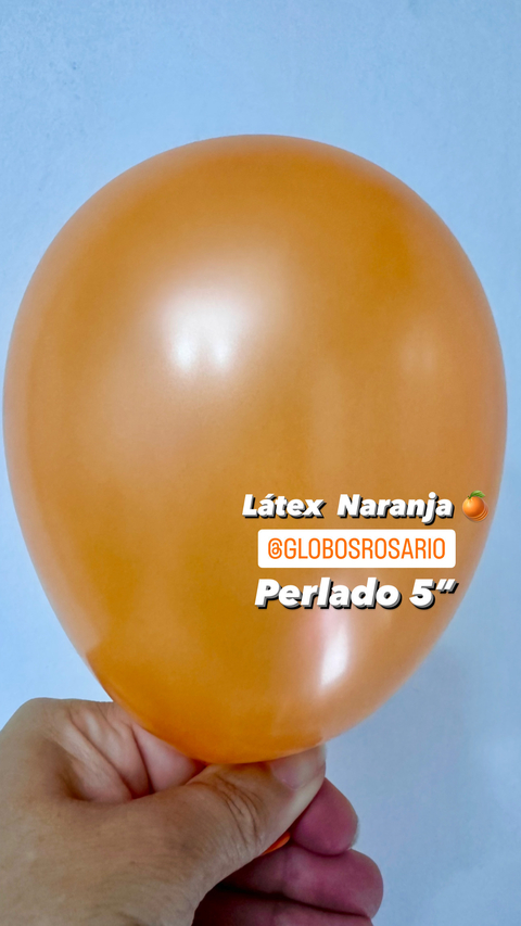 Latex Naranja perlado 5" x 10 unidades