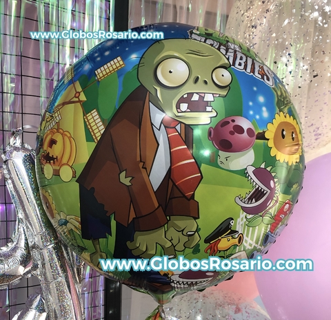 Globo metalizado Plants vs Zombies 18"