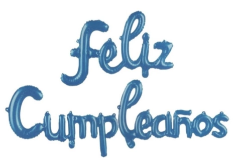 Globo metalizado feliz cumpleaños color azul