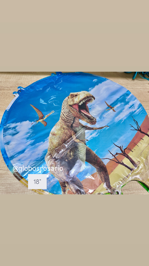 Globo metalizado Dinosaurio T-Rex 18" Jurassic Park