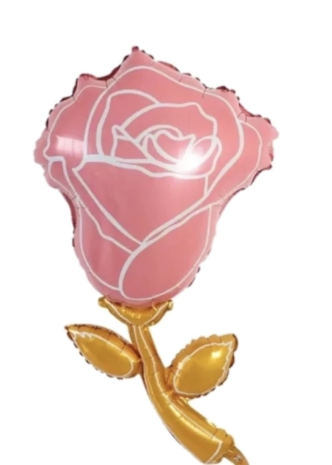 Globo rosa con tallo color rosado 86cm