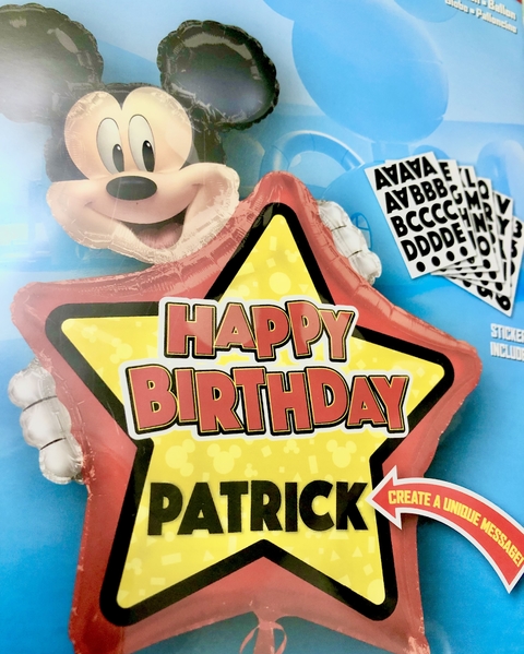 Globo metalizado Mickey Mouse con Estrella 30" 76cm Disney Junior