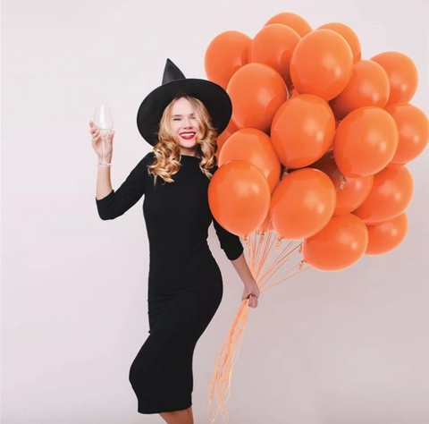 Globos Latex Naranja 12" x 25 unidades