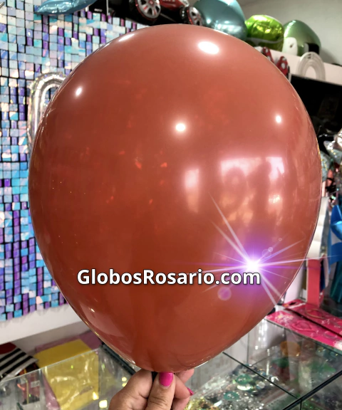 Globo látex TERRACOTA 12" x 10 unidades