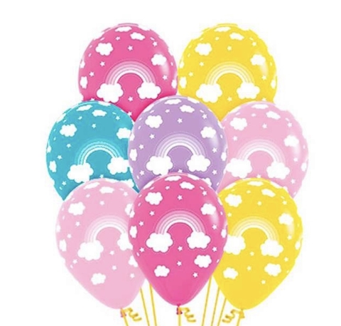 Globo látex arcoíris 12" Sempertex