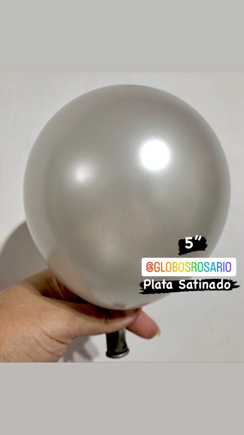 latex Plata Satinado 5" x 10 unidades