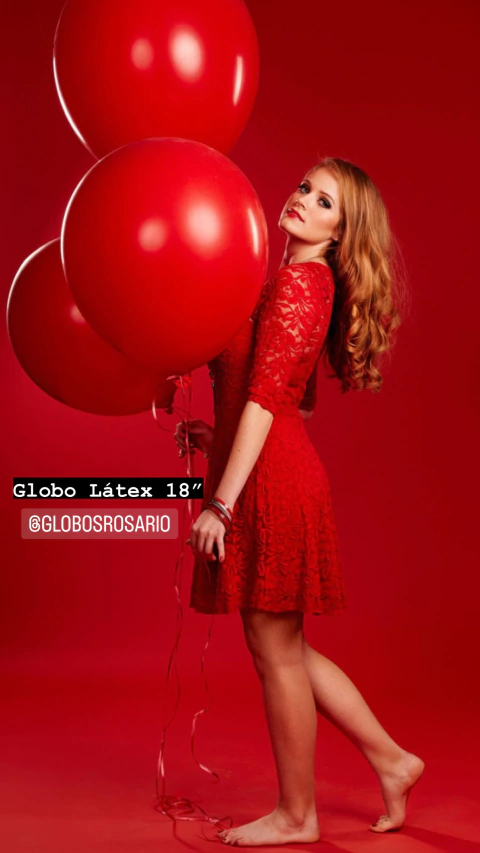 Globo Latex Rojo Standard 18" x unidad