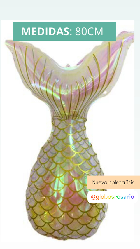Globo coleta sirena iris 70 cm - comprar online