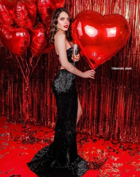 Globo corazón metalizado 22"