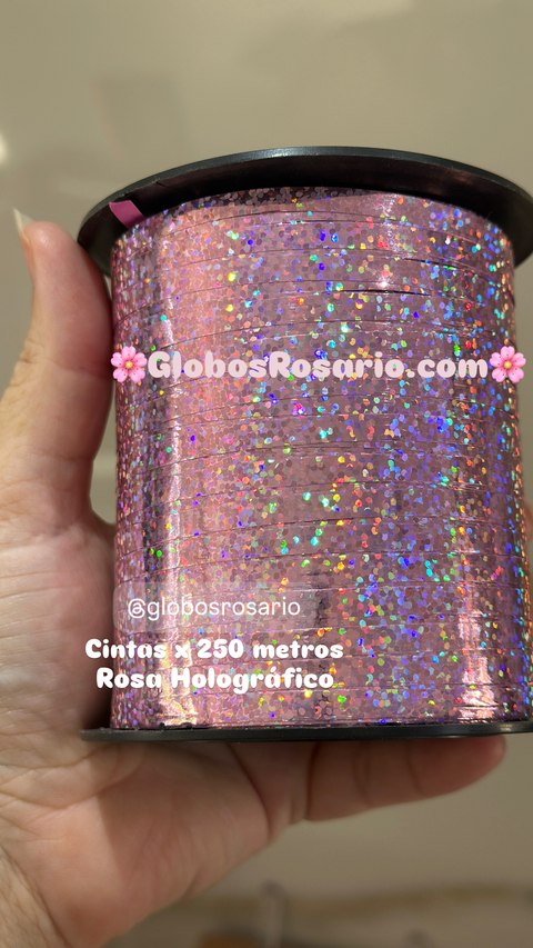 Cinta Rosa Holográfica 5mm - comprar online