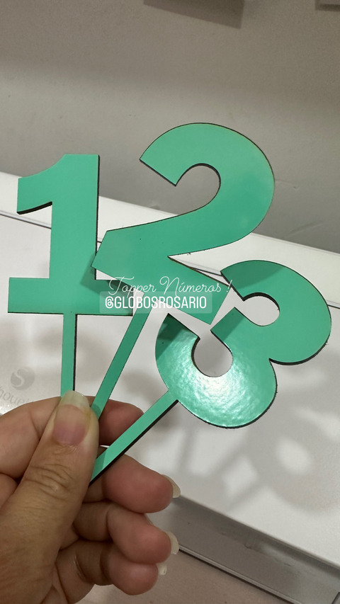 Numeros imprenta para torta x unidad