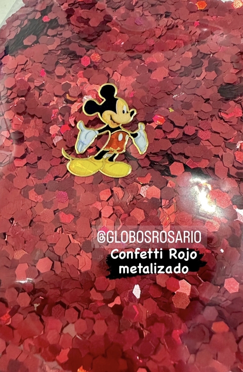 Confetti glitter Rojo metalizado x 15g