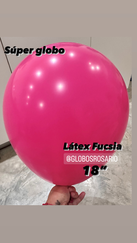Globo Latex FUCSIA Standard 18" x unidad