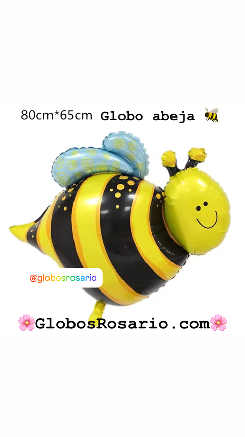 Globo metalizado abeja grande x unidad - comprar online