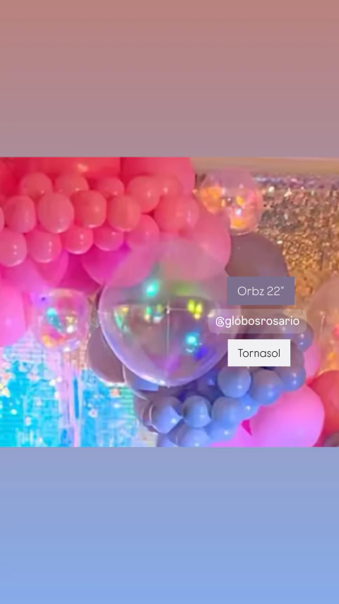 Orbz 22”de color cristal Iridiscente x unidad