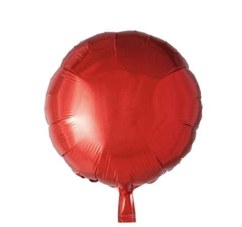 Globo metalizado redondo rojo 18"