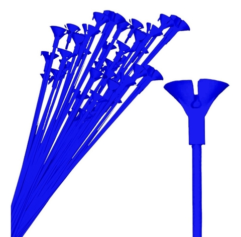 Palito porta globo Azul 40 cm x 10 unidades