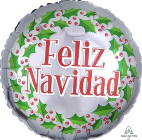 Globo metalizado Feliz navidad 18" Anagram