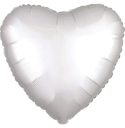 Corazón Blanco satinado 18" Anagram