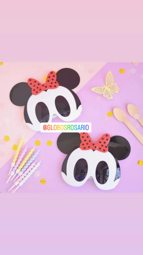 Lentes Disney Minnie Mouse x unidad