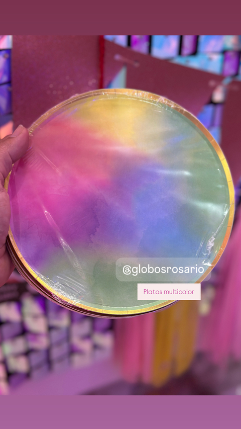 platos colours x 10 unidades
