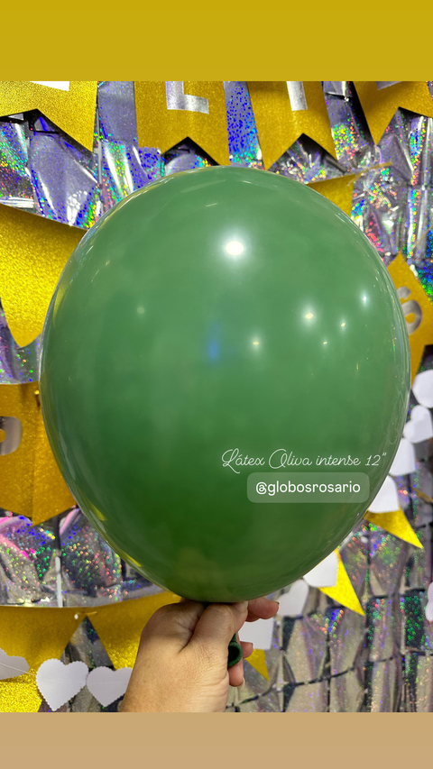 Latex 12" Oliva intense x 10 unidades