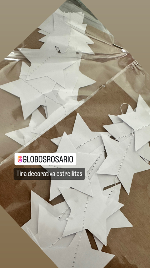 tira decorativa estrellas Blancas