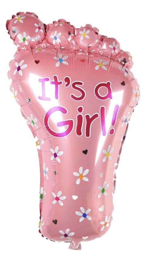 Globo piecito rosa it's a girl 30 cm