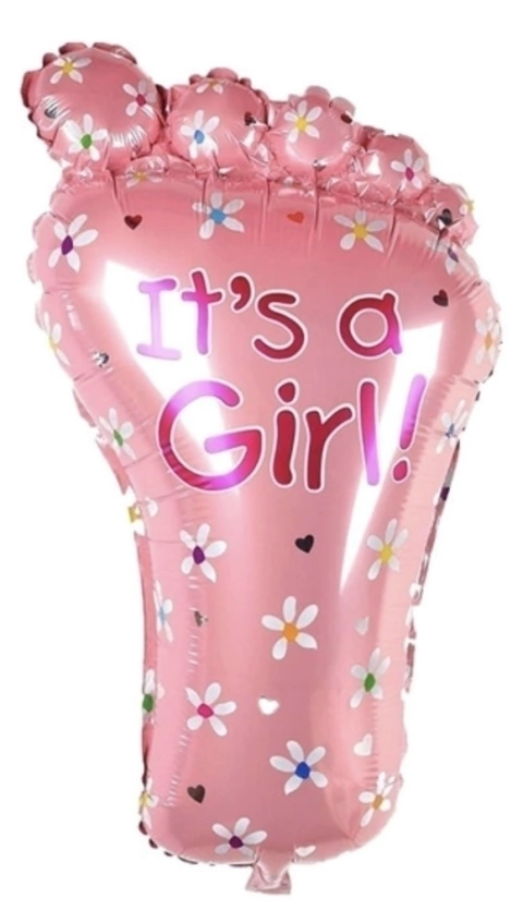 Globo piecito rosa it's a girl 30 cm