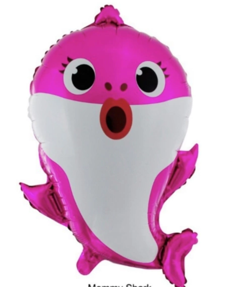 Globo baby Shark Fucsia 60 cm