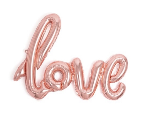 Globo metalizado frase "love" 50cm