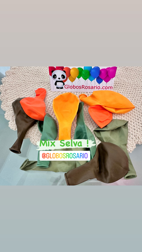 Mix Latex 12” Selva x 10 unidades