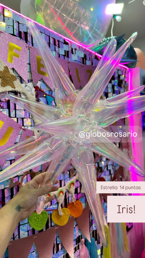 Globo Estrella Iris 14 puntas