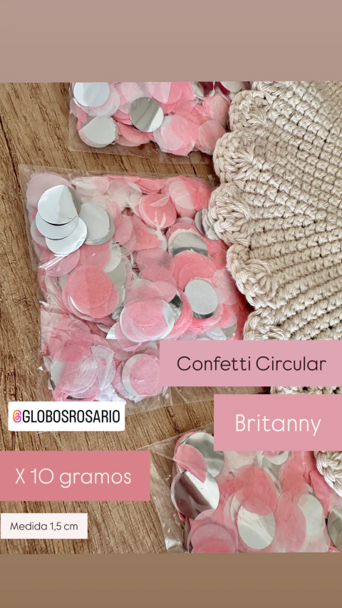 Confetti circular Britanny x 10 gramos
