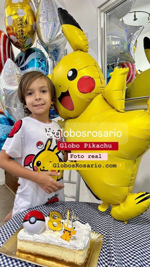 Globo metalizado gigante Pikachu Pokemon 1.20metro - comprar online