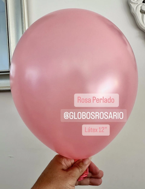 Globo látex Rosa Perlado 12" x 10 unidades globox
