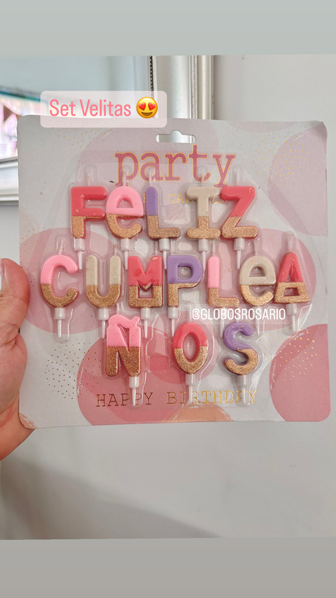 Set de velitas “ feliz cumpleaños