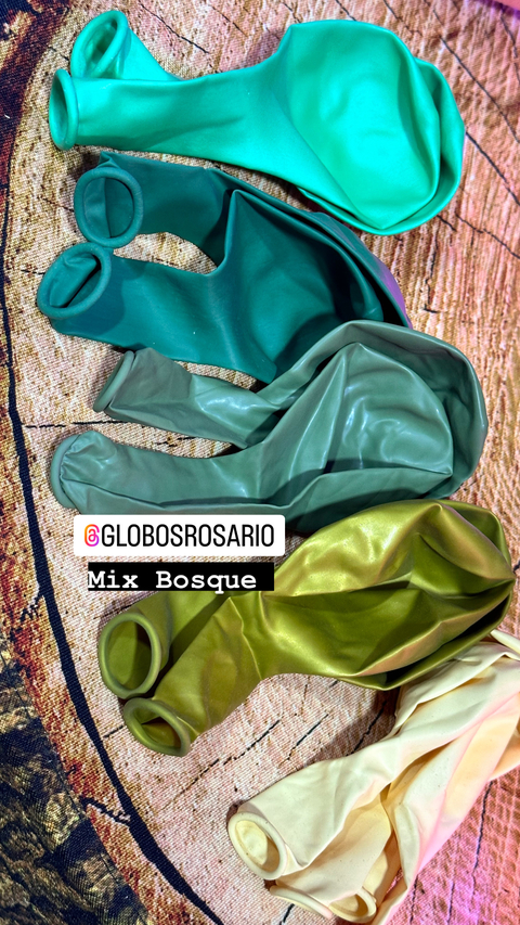 globos latex “Mix Bosque “ x 10 unidades