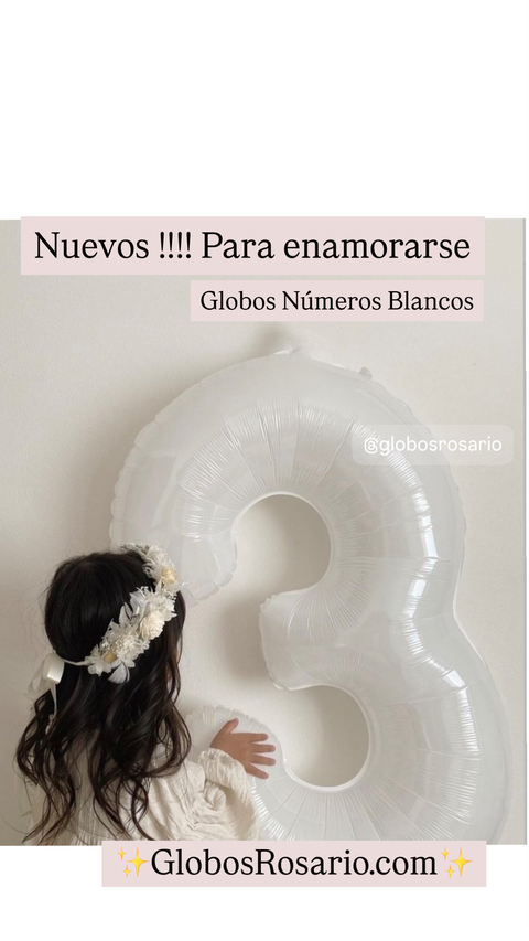 Número Blanco 32” x unidad - comprar online