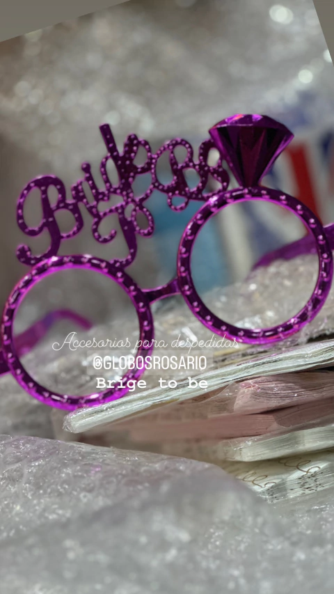 lentes accesorio para despedida “brige to be”